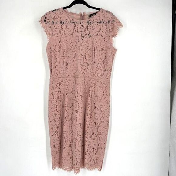 NWT Miusol Women's‎ Retro Floral Lace Evening Cocktail Mini Dress Size XL Pink - Picture 2 of 12